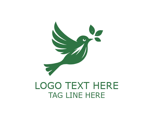 Nesting Bird Badge Logo for Nature and Eco Branding