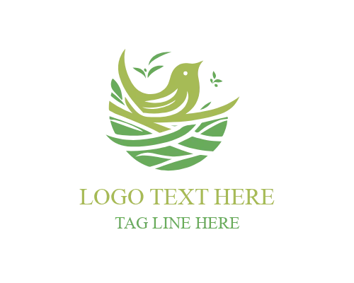 Nesting Bird Safe Home Logo for Protection Branding