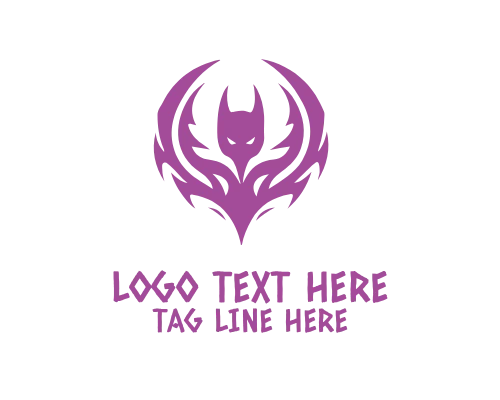 Night Bat Silhouette Logo