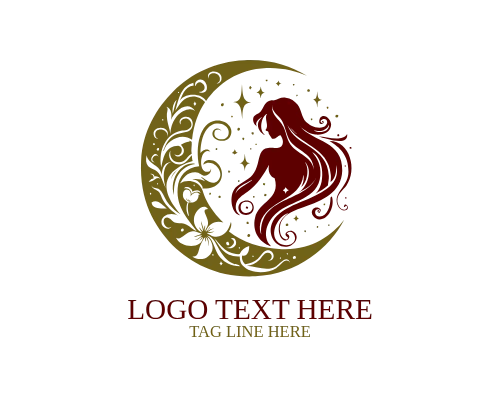 Night Muse Moon Woman Logo