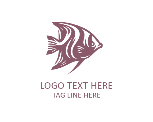 Night Ocean Tropical Fish Flat Logo