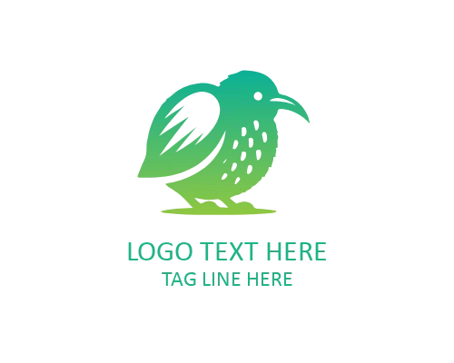 Night Silhouette Kiwi Bird Logo
