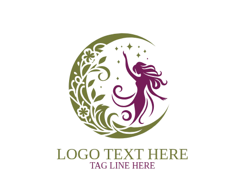 Night Whisper Moon Woman Logo