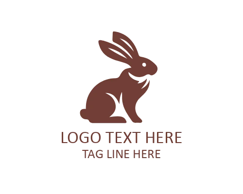 Ninja Rabbit Flat Logo for Gaming, Kids, and Entertainment Brands