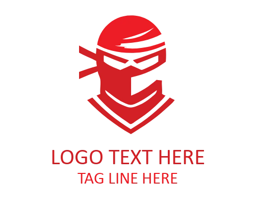Ninja Stealth Mascot Logo for Gaming Branding