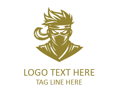 Ninja Warrior Mascot Logo for Gaming Branding