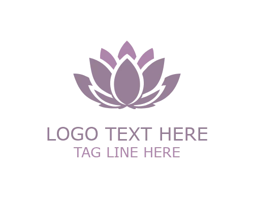 Nirvana Lotus Floral Logo for Meditation and Spiritual Branding