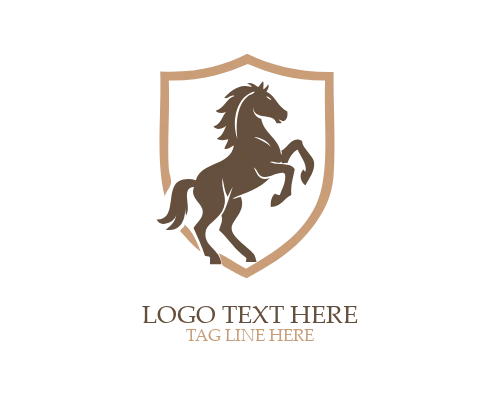 Noble Horse Crest Logo