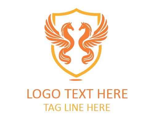 Noble Warrior Horse Crest Logo