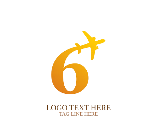 Number Six Plane Logo