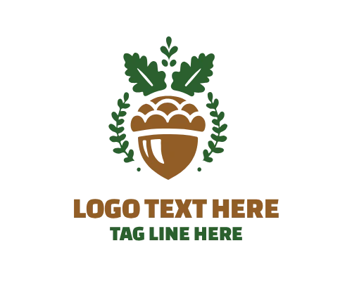 Oak Acorn Leaf Logo