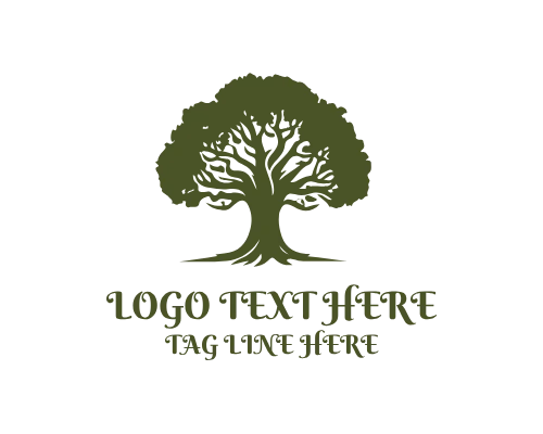 Oak Tree Growth Logo