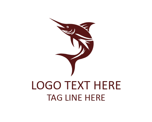 Ocean Badge Marlin Fish Logo for Fishing Branding