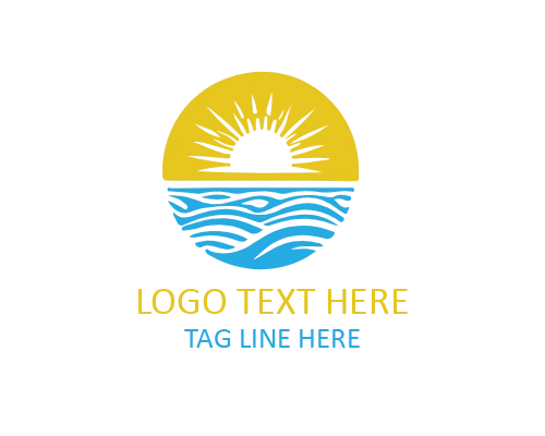 Ocean Crest Logo for Nautical and Coastal Brands