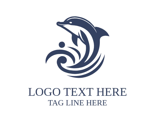 Ocean Education Dolphin Logo