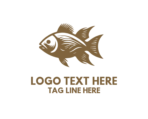 Ocean Fish Silhouette Logo