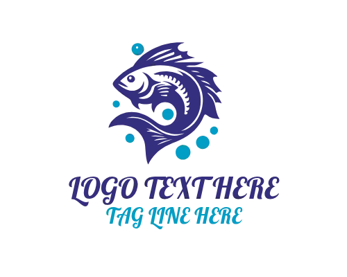 Ocean Fish Vector Logo