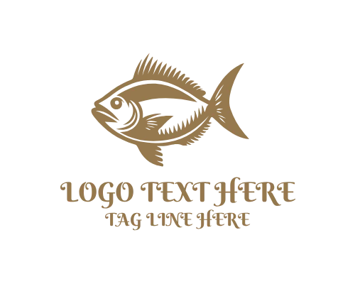 Ocean golden Fish Logo