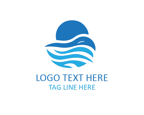 Ocean Horizon Logo for Travel and Coastal Brands