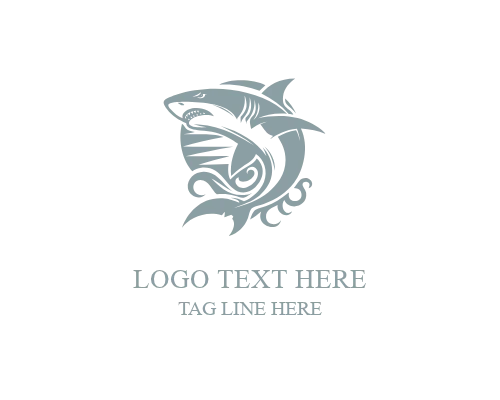 Ocean Hunter Shark Logo