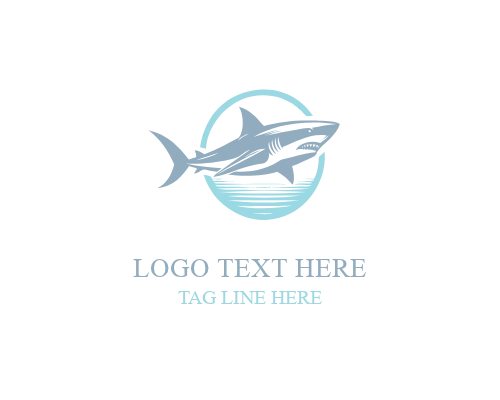 Ocean King Shark Logo