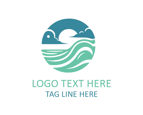 Ocean Nature Logo for Environmental Branding