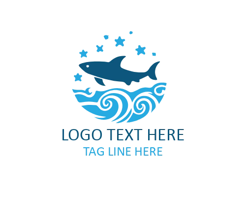  Ocean Serenity Logo for Wellness and Coastal Brands