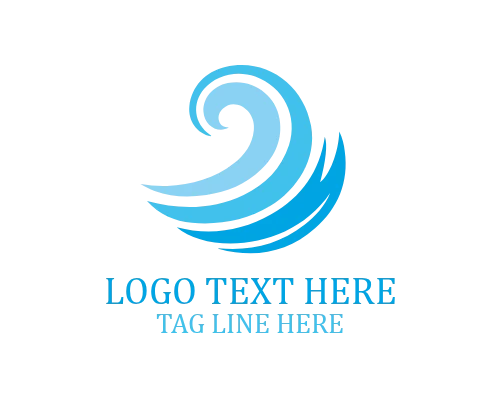 Ocean Splash Wave Logo