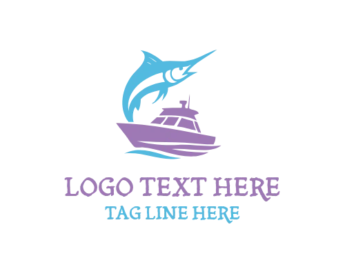 Ocean Sunset Marlin Logo
