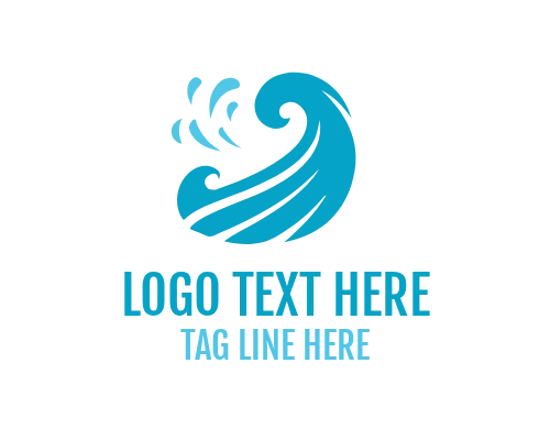 Ocean Wave Curve Logo
