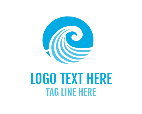 Ocean Wave Flow Icon Logo