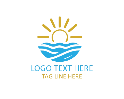 Ocean Wave Logo for Marine and Coastal Brands