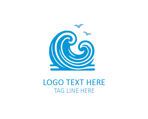 Ocean Waves Logo for Marine and Surf Branding