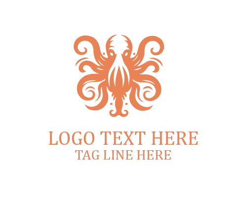 Octopus Anchor Nautical Logo