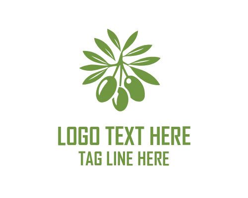 Olive Tree Oil Bottle Logo