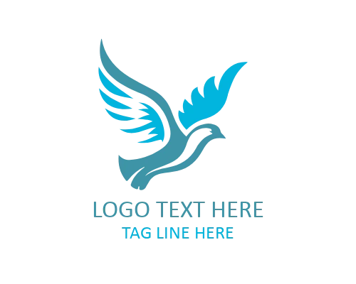 Open Sky Flying Bird Logo