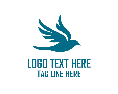 Open Wings Flying Bird Logo