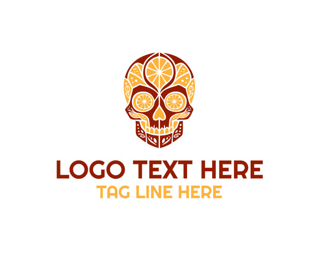 Orange Doom Face Logo