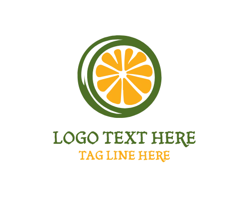Orange Fruit Logo for Farm Market Branding