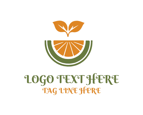 Orange Fruit Logo for Healthy Food Brands