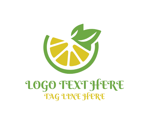Orange Fruit Logo for Organic Food Branding