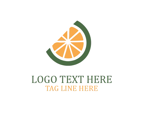 Orange Fruit Logo for Tropical Food Brands
