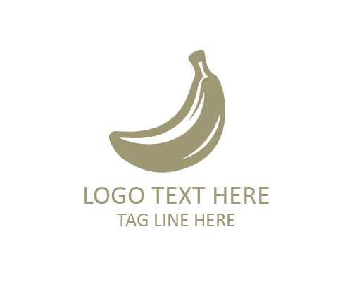 Organic Banana Logo for Natural Food Branding