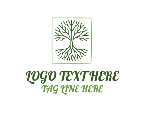 Organic Base Tree Roots Logo