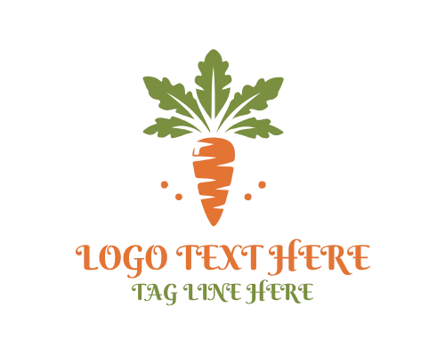 Organic Carrot Logo for Healthy Food Branding