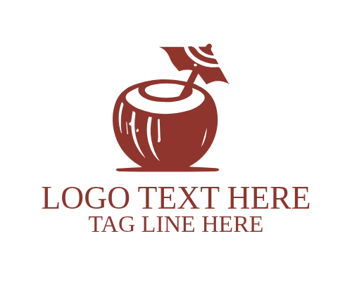 Organic Coconut Natural Food Logo