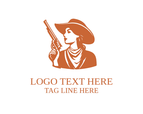 Organic Cowgirl Farmer Ranch Logo