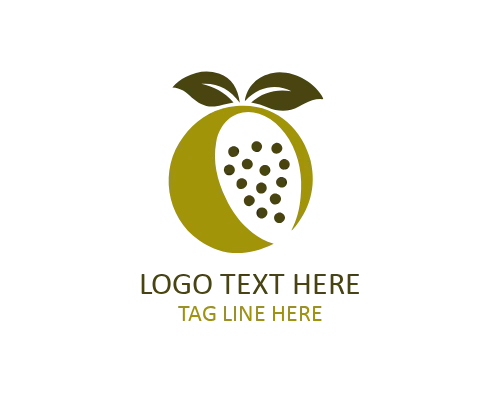 Organic fruit Leaf Logo