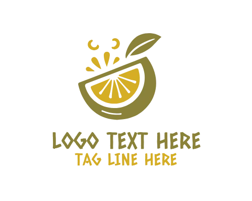 Organic Fruit Logo for Natural Produce Brands