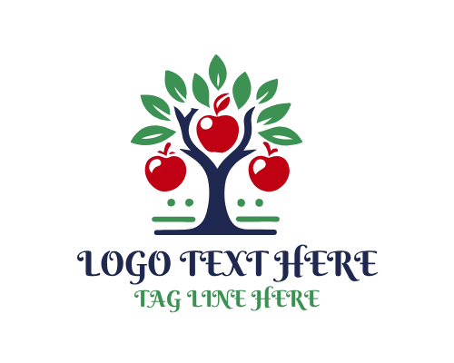 Organic Fruit Tree Logo